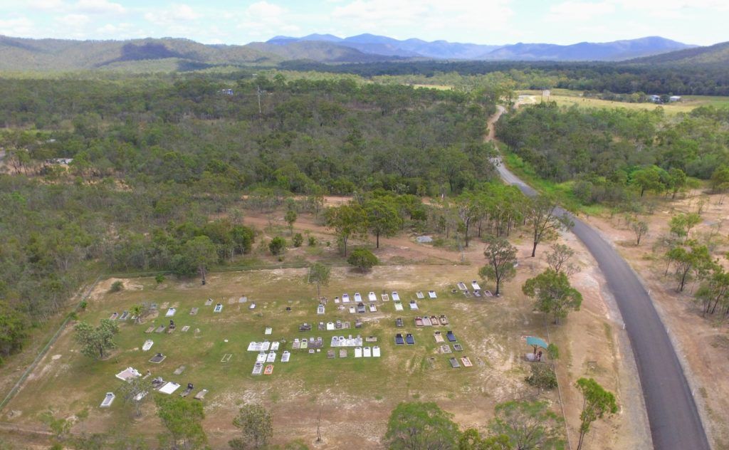 Aerial view of Molloy cemetery